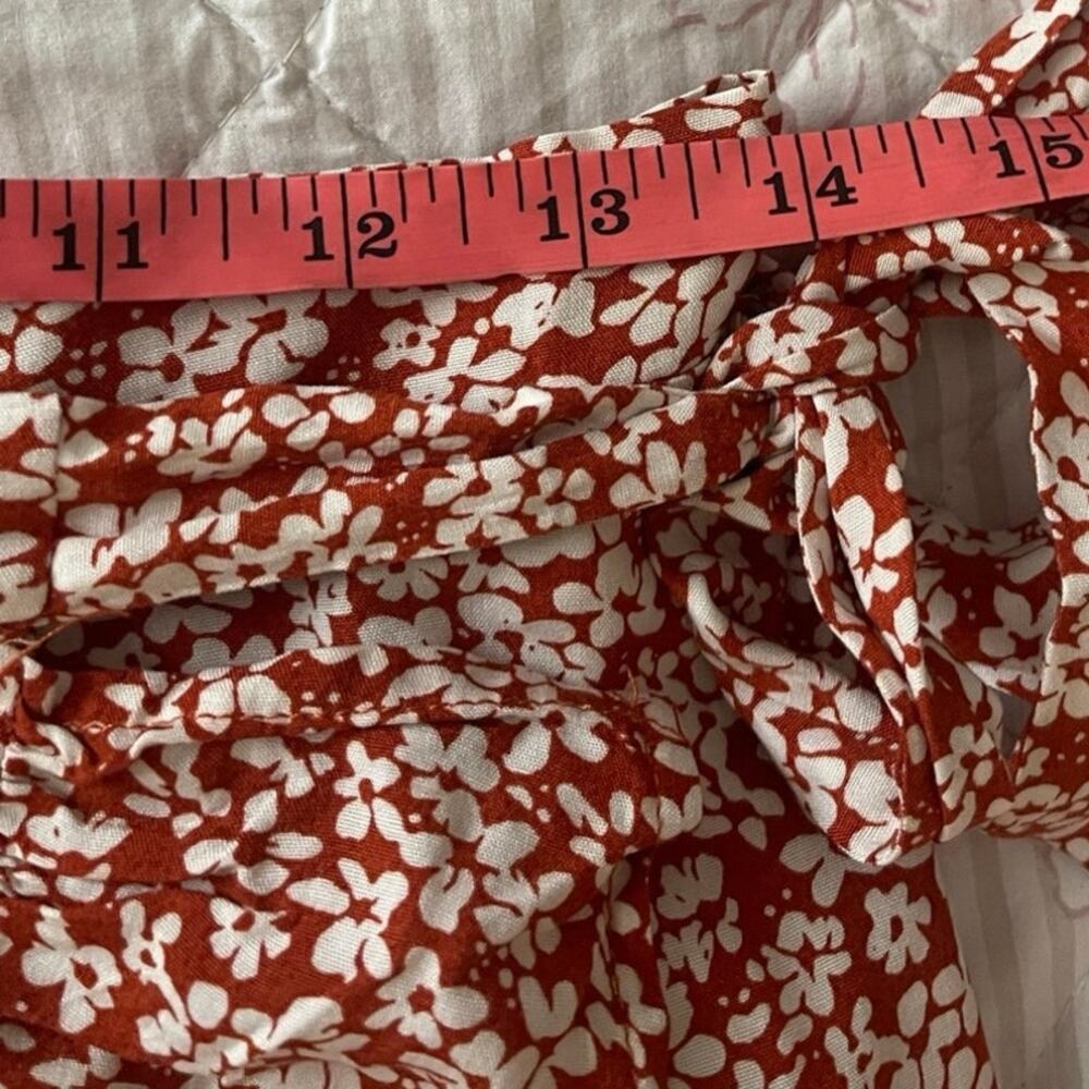 Lulu’s Summer Romance Rust Brown Floral Print Two-Piece Midi Dress Small Boho - Picture 9 of 13